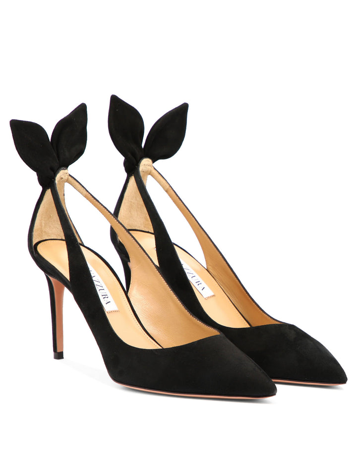 Aquazzura Bow Tie 85 Mm Heeled shoes - Black | 1d961003efe8b36c4204af9aa8b96ccd709e8ebc