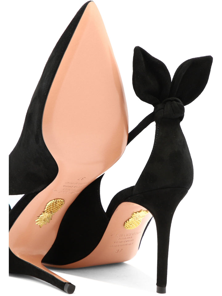 Aquazzura Bow Tie 85 Mm Heeled shoes - Black | 34d9ad588c8b435e5d55812949c8475c7c1e4b31