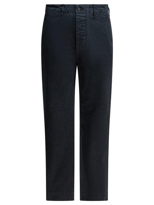 Cotton Chino Pants Trousers Black