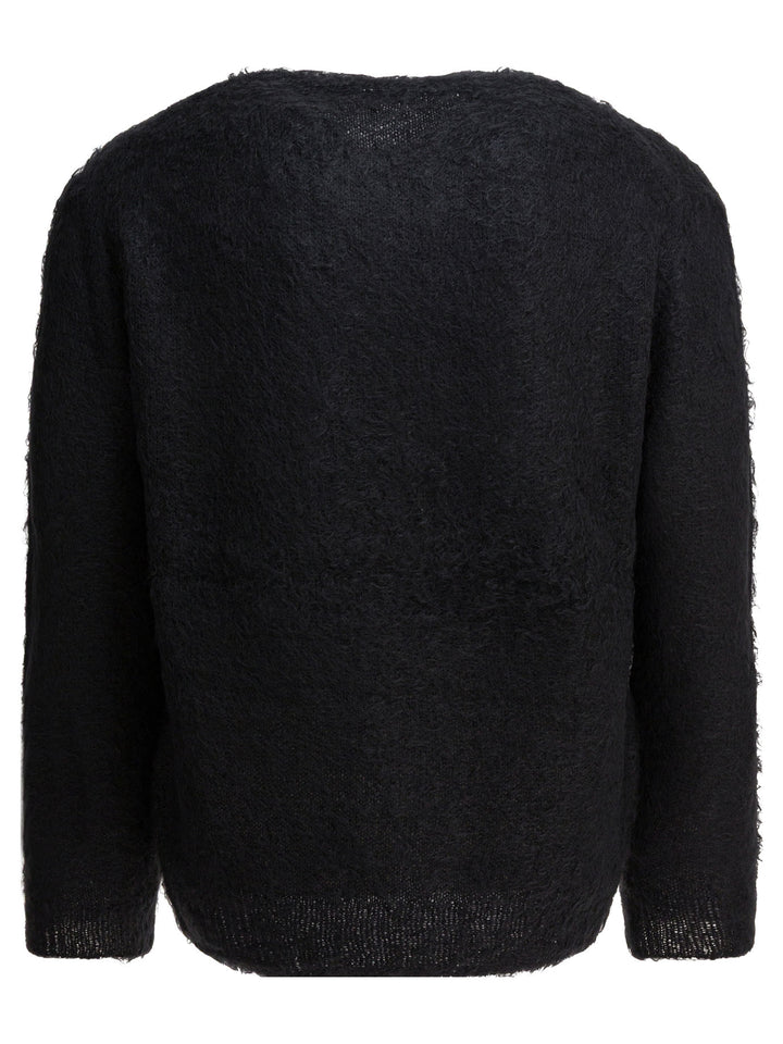 Auralee Mohair Crew-Neck Sweater Knitwear - Black | c2127c01e915bdeaa458213c962db51f415ed258