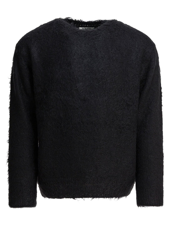 Mohair Crew-Neck Sweater Knitwear Black
