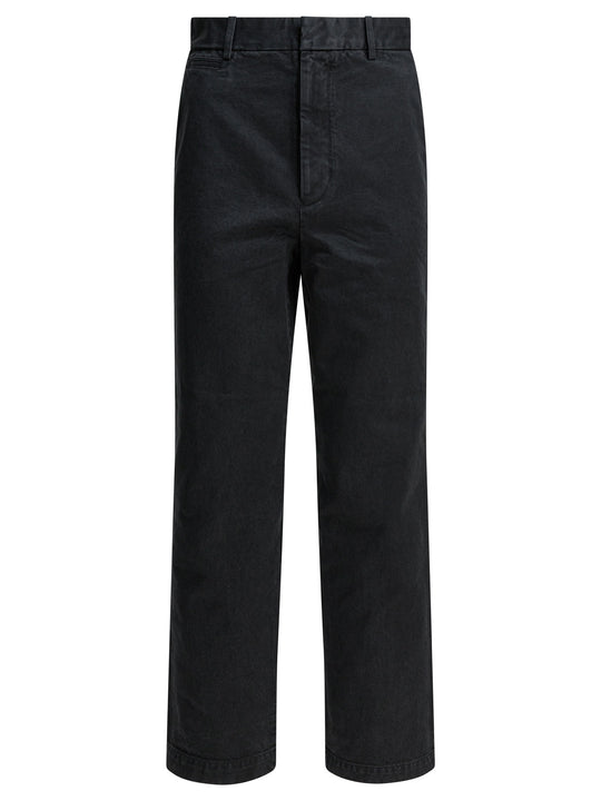 Straight-Leg Chino Pants Trousers Black