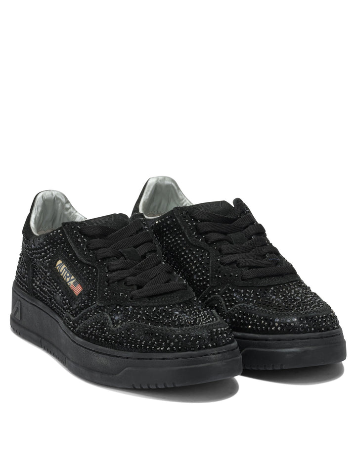 Autry Medalist Low Crystal Sneakers & Slip-On - Black | eca67cd69ec91ee8a213e4423aa43e23b4880371