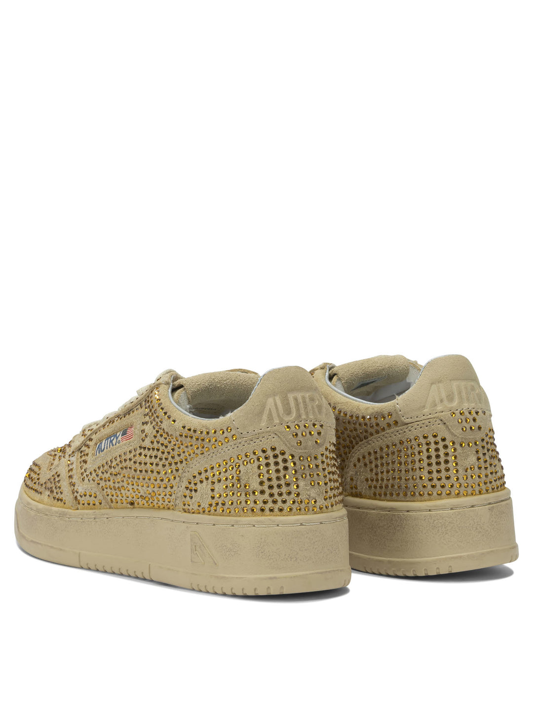 Autry Medalist Low Crystal Sneakers & Slip-On - Beige | 5156d9940edf7078c3677f6e9ae41b1e49a39442