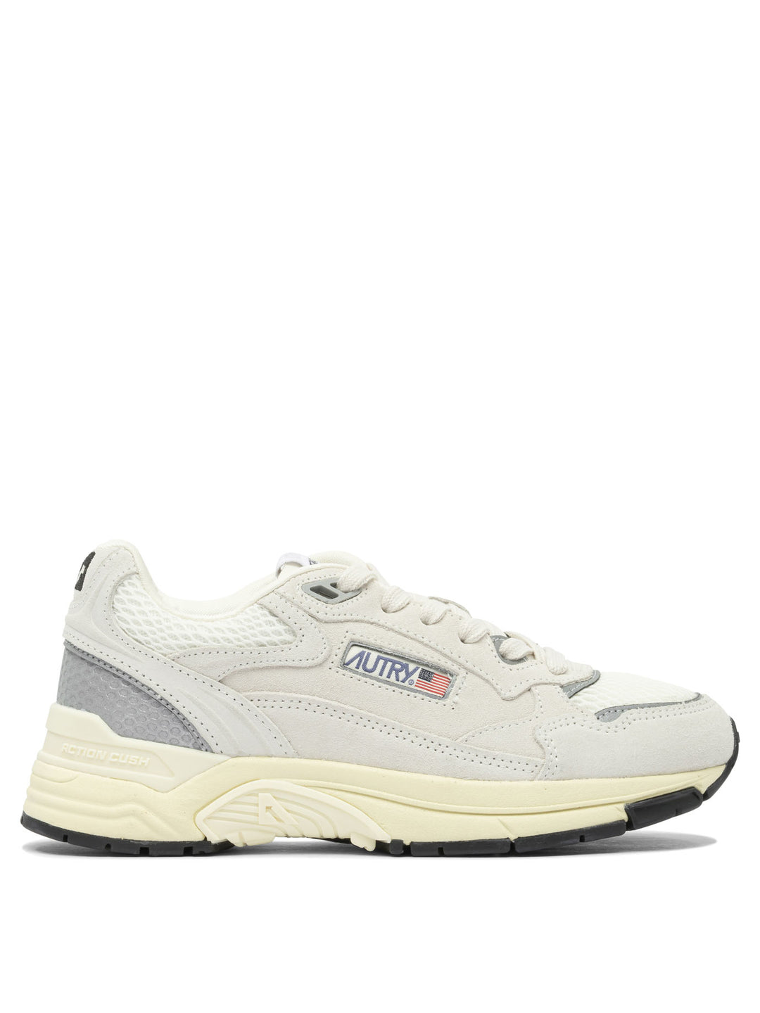 Autry Hyperway Low Wom Suede/Mesh Wht/Silv Sneakers & Slip-On - Grey | b21354195c9c7f13ca9cf67fb65643413a9551dc