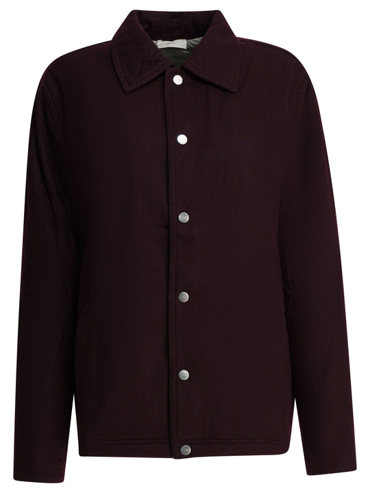 Wool Blend Overshirt Jacket Jackets And Coats Bordeaux