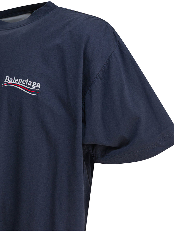 Balenciaga Political Campaign T-shirts - Blue | 7245f32da6e1dfba400e85a6762c7aa6facacf6d
