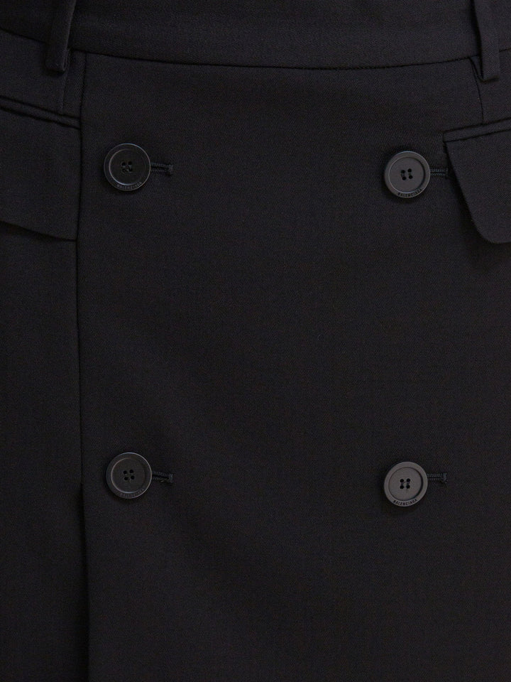 Balenciaga Viscose And Wool Twill Miniskirt Skirts - Black | 1cabeb518891f19263bb2796d4f0a8277129f9f3