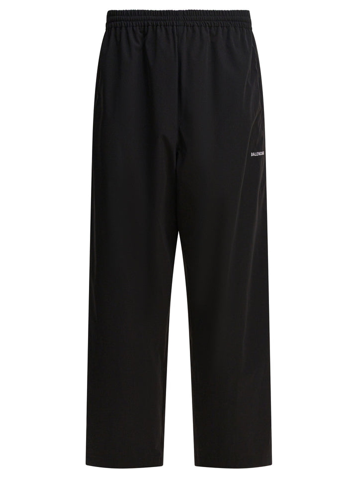Balenciaga Sports Pants With Logo Trousers - Black | 4d390f2567ac792b5e323be9e90f679c315f2344