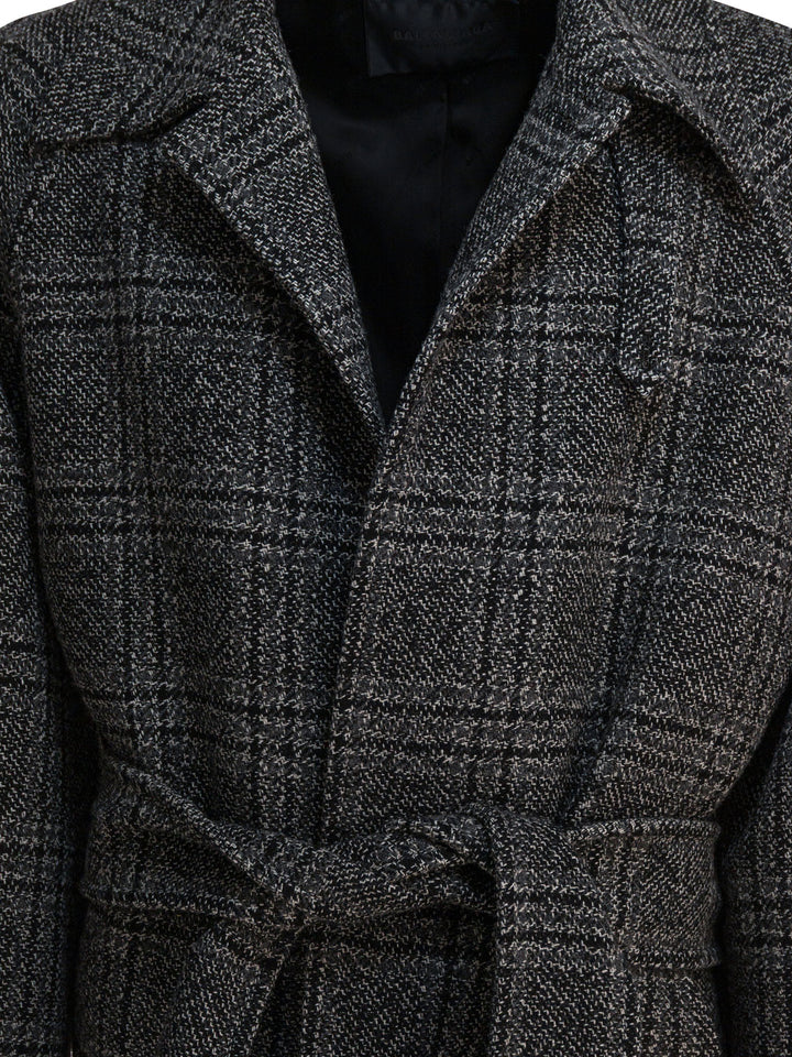 Balenciaga Single-Breasted Raglan Coat Jackets and Coats - Black | dc8c3178973aeeaf9266d90151d54329f7d7e500