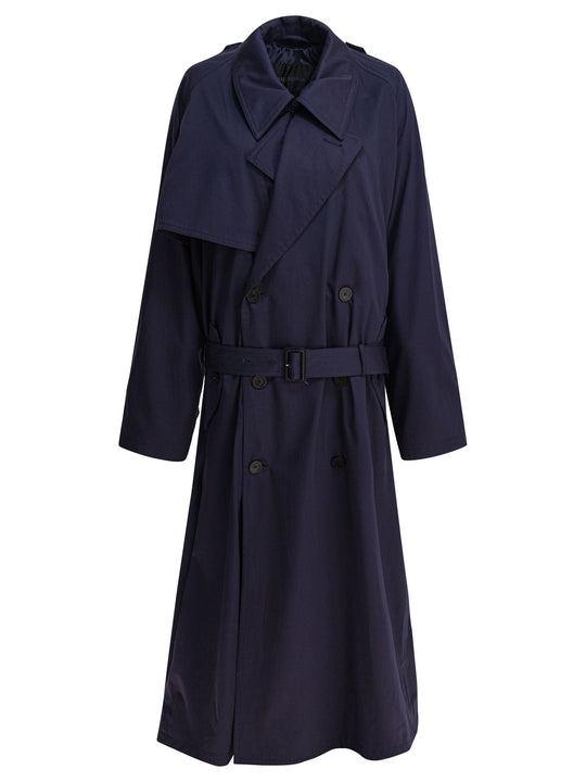 Cotton Trench Coat Jackets And Coats Blue