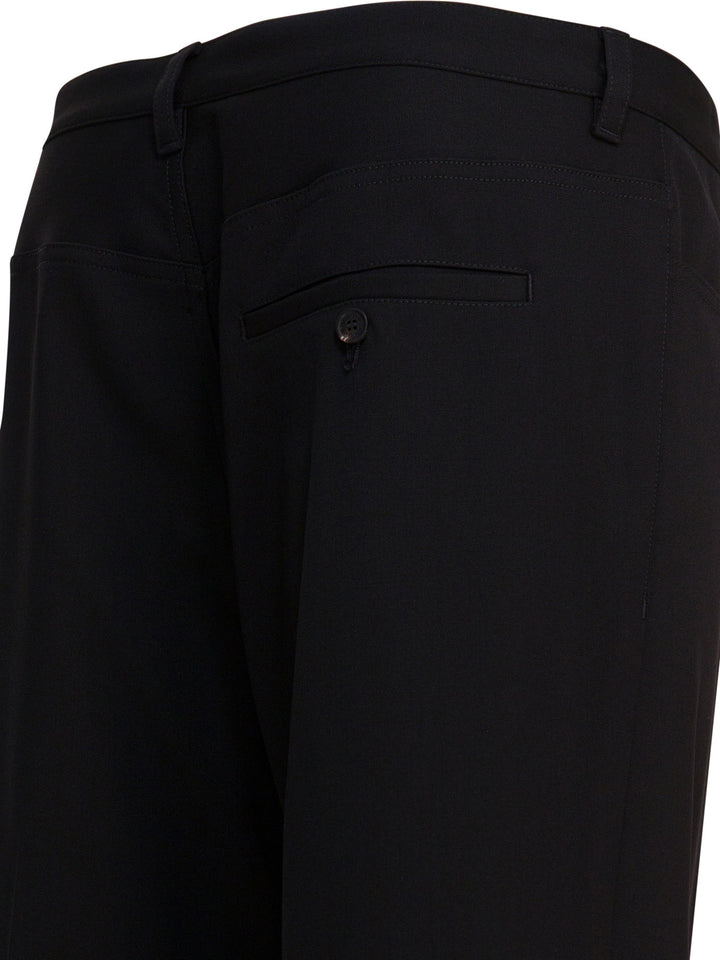 Balenciaga Wool Tailored Pants Trousers - Black | edddc1e6b3cd89d1ed9bcb96cf6b6f6ba0fb6959
