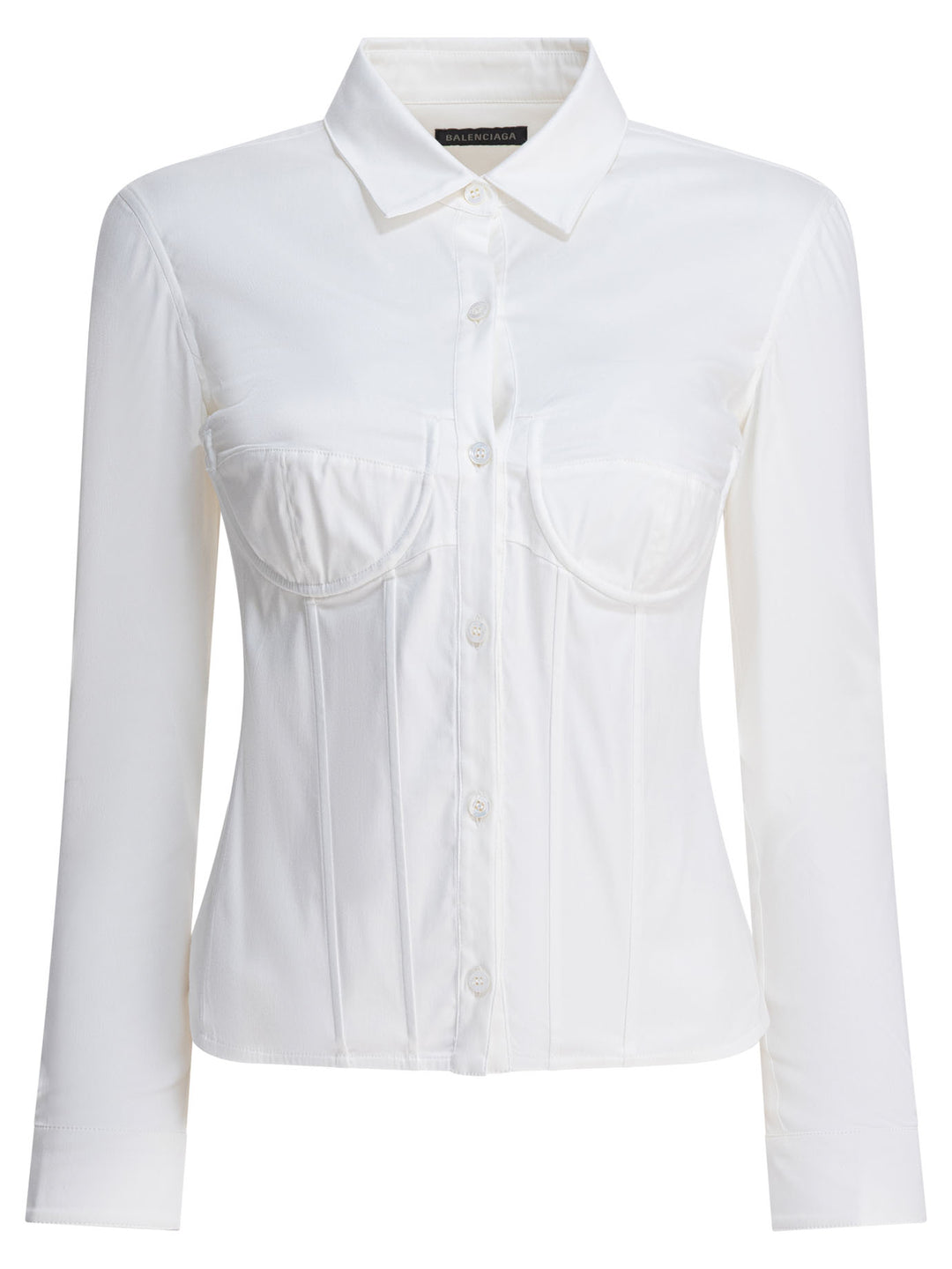 balenciaga dress shirt Balenciaga logo-embroidered Shirt | White