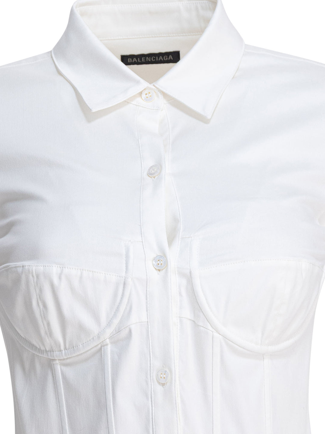 Balenciaga Corset Shirt Shirts - White | 770f5446f07a29a90c0766511805d9c4c36cccc1