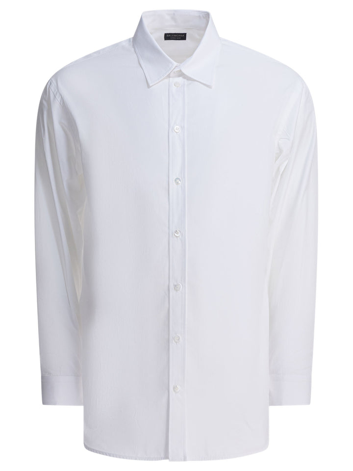 Balenciaga Cotton Shirt Shirts - White | 23d44ea59b97d52df2565e4b18a076ce8d6580ad