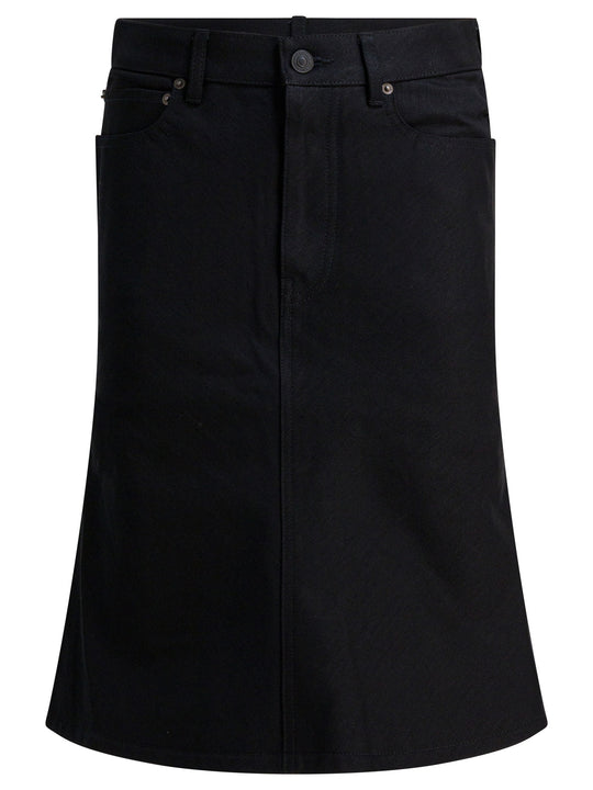 Godet Skirts Black