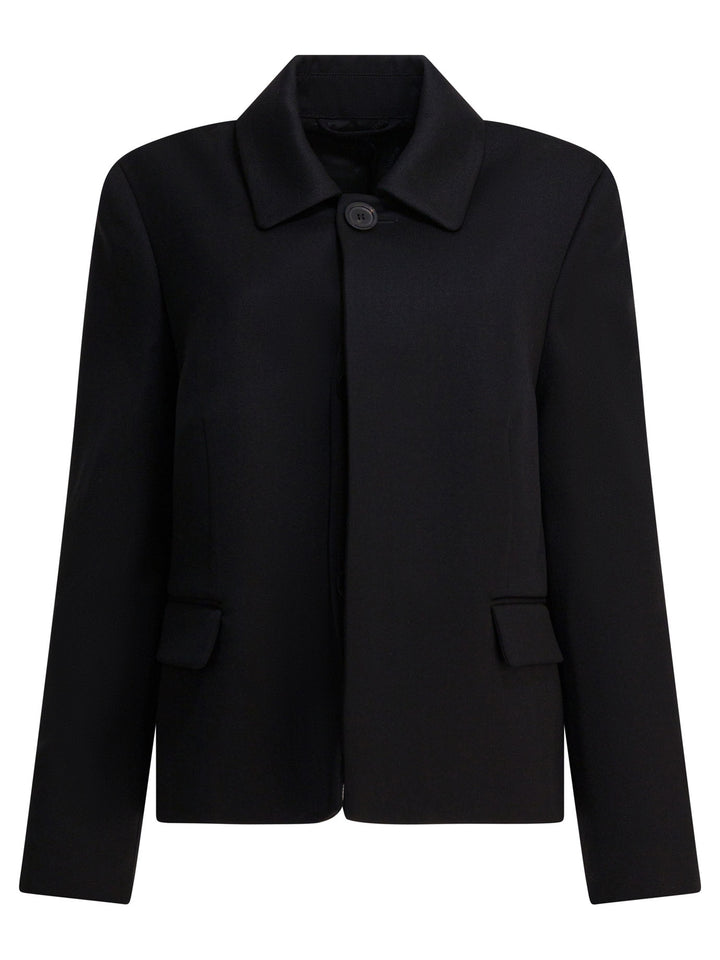 Balenciaga Wool Jacket Jackets and Coats - Black | cb0919e95761d6938142e3720c435ea3f689424d