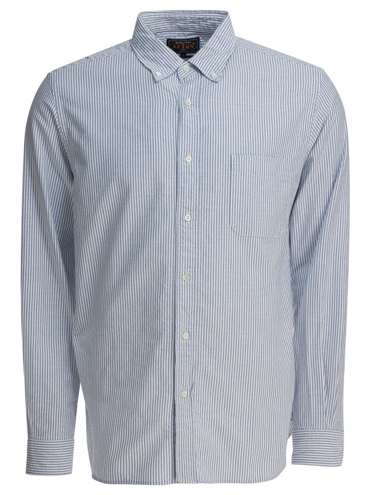 Cotton Striped Shirt Shirts Blue