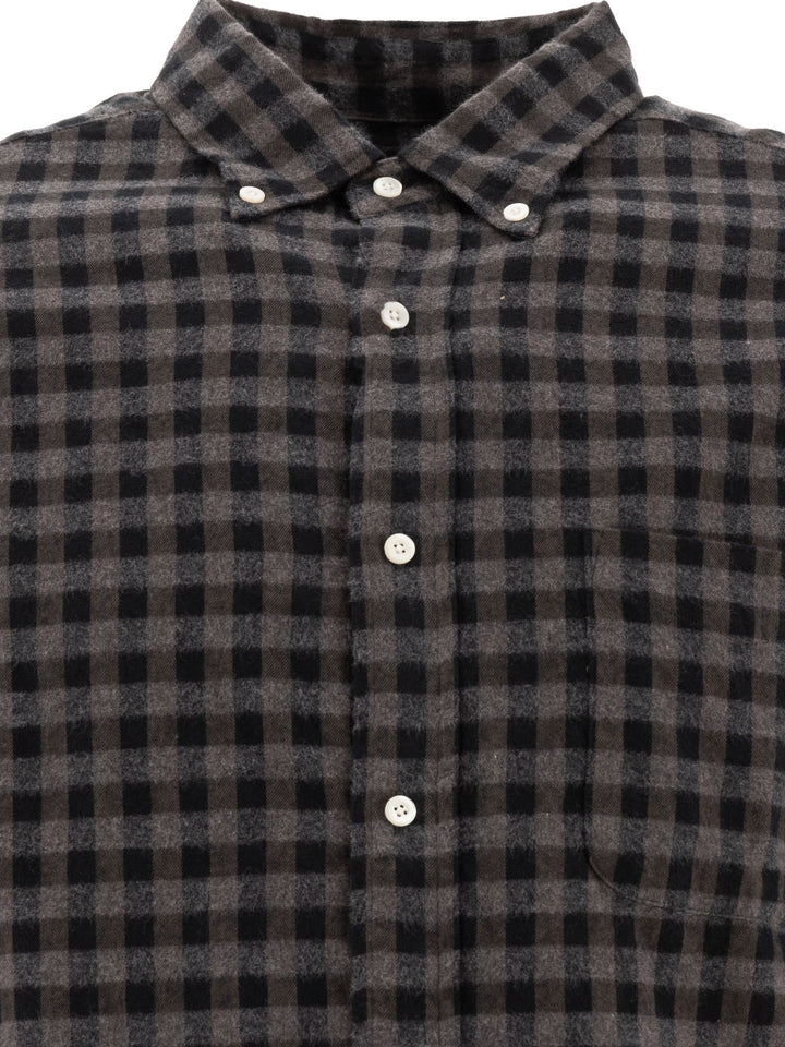 Beams Plus Bd Gingham Check Shaggy Shirts - Grey | 995906c9e42296b499183ffbe1b90a3e8c2ff123