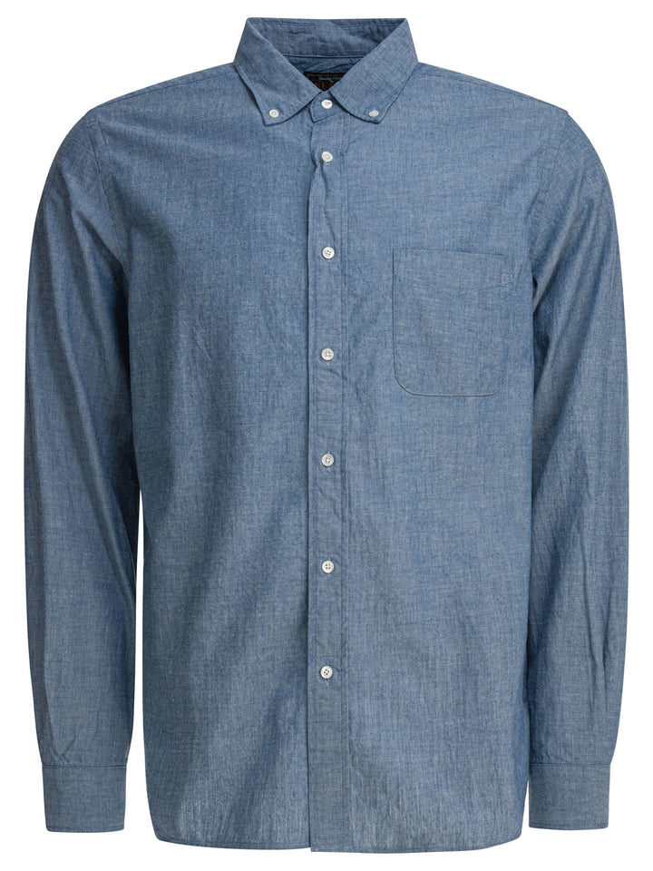 Beams Plus Shirt With Button-Down Collar Shirts - Light blue | 8d70358a52d07948f343e00fd69ec31f0b42ba18