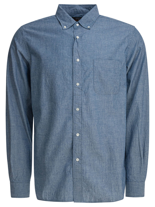 Shirt With Button-Down Collar Shirts Light Blue