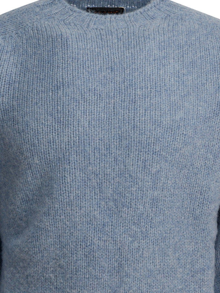 Beams Plus Shaggy Bernard Knitwear - Light blue | 168f80d86e2d6641ae7efb9215093dd860293abd