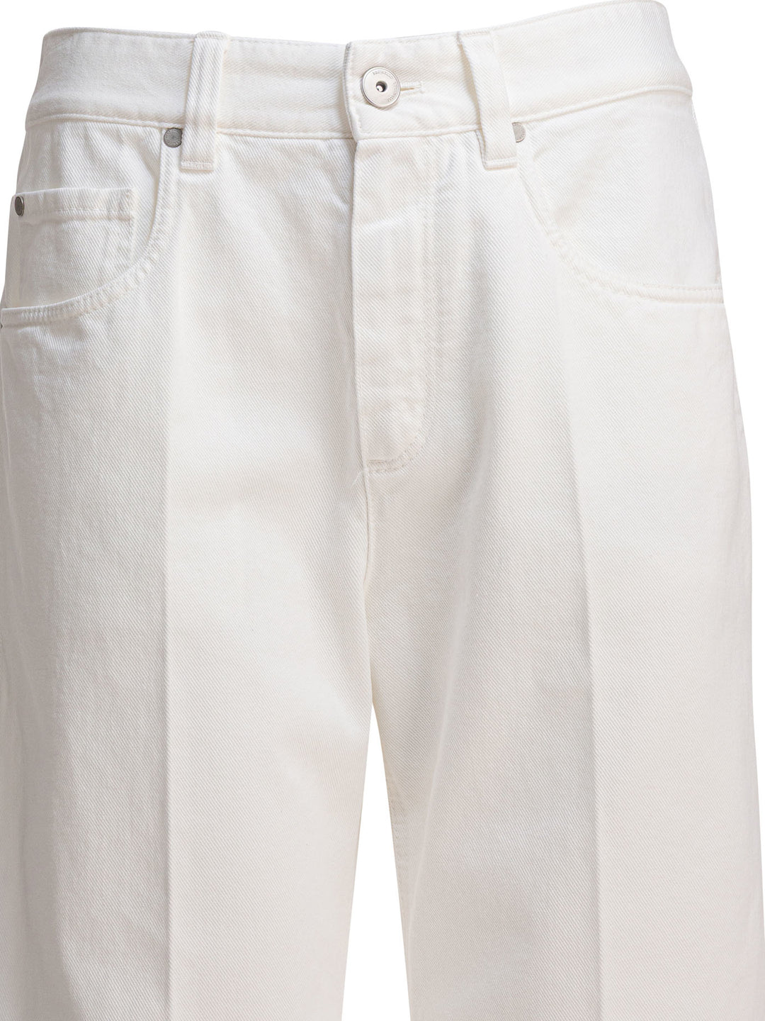 Brunello Cucinelli Contemporary Square Jeans - White | 933e1199819d0bbc8dc6a1fef689c985c5f4cab8