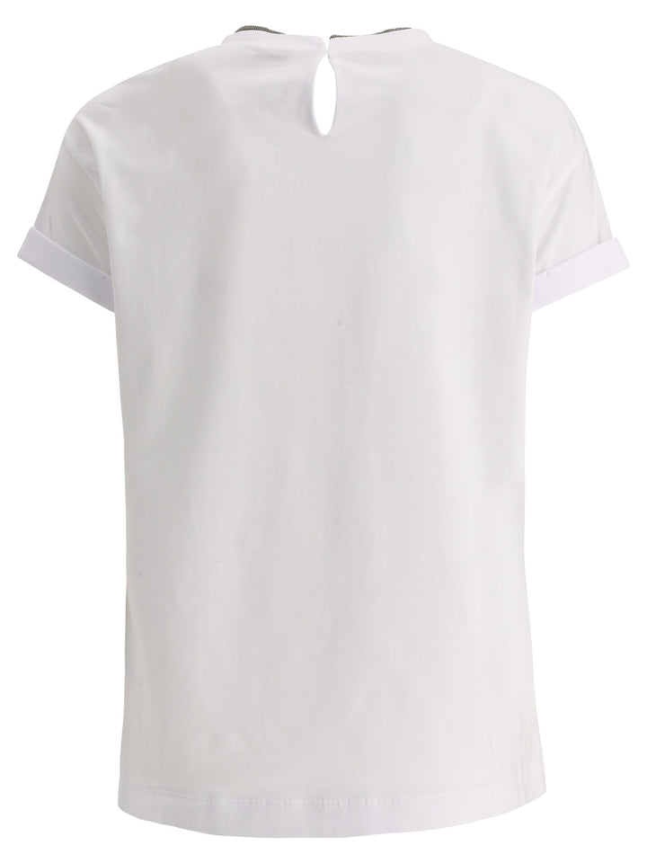 Brunello Cucinelli Cotton Jersey T-Shirt With Precious Faux Layering T-shirts - White | 75c20c89d45cd6fa0df9a0037abfd1bb6ab8c11d