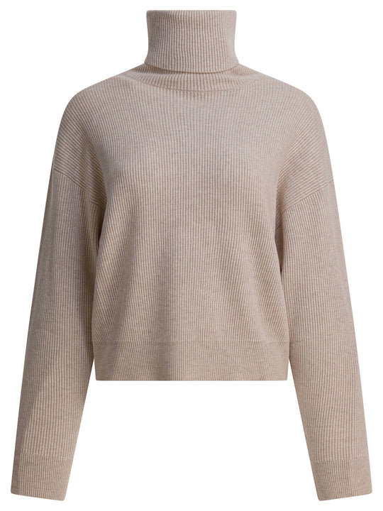 Wool And Cashmere Sweater Knitwear Beige
