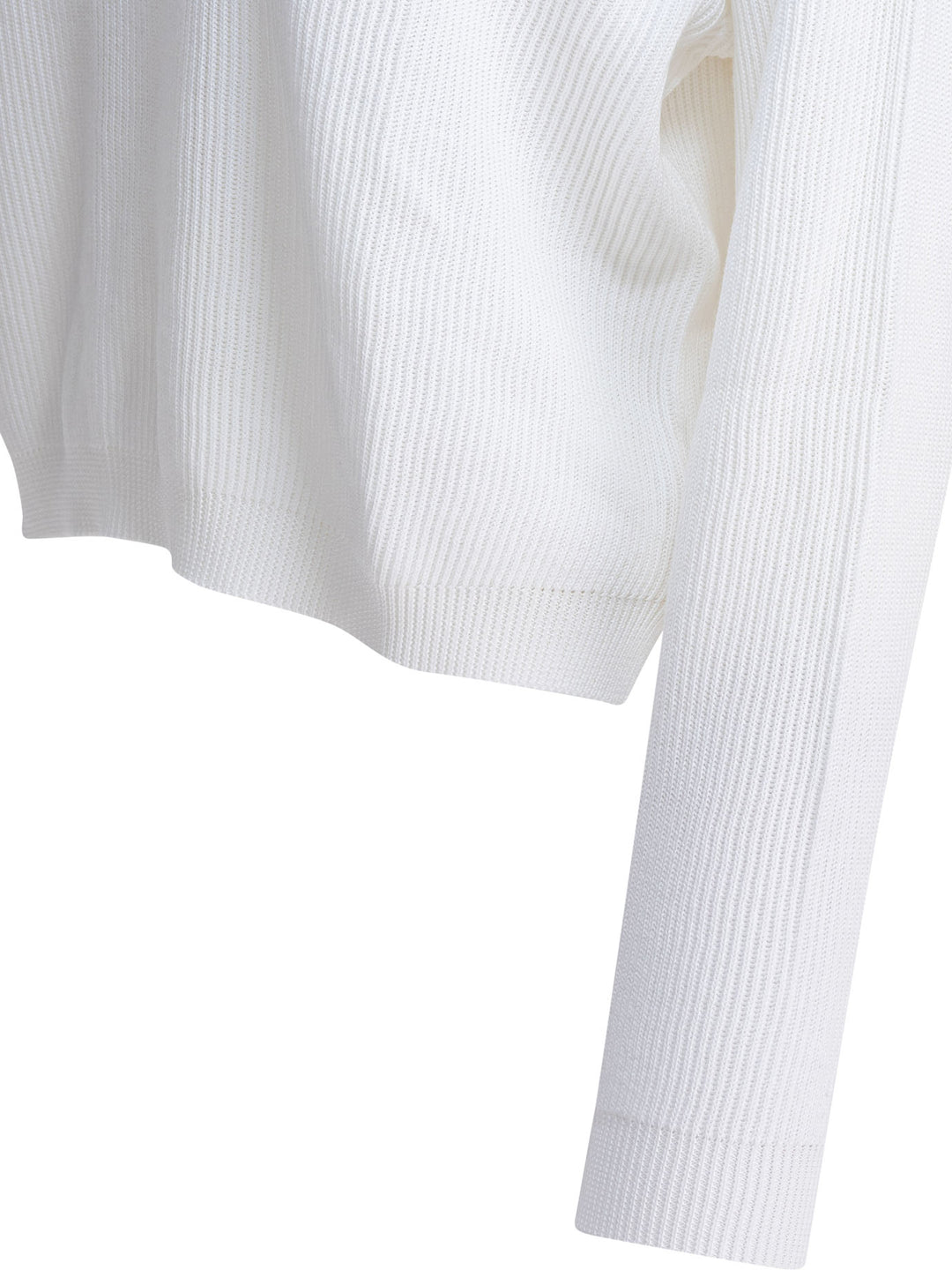 Brunello Cucinelli Cotton Polo Sweater Knitwear - White | e315aa179302fc8790049b4f2f6b87b1f9c555cc
