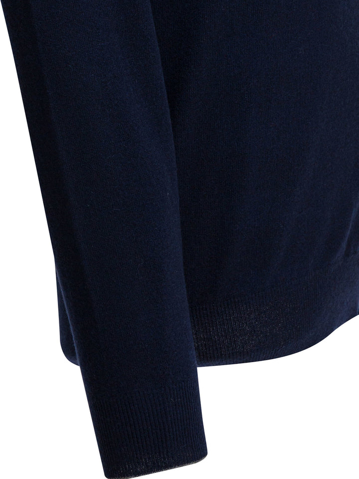 Brunello Cucinelli Cashmere Turtleneck Knitwear - Blue | 97f928b7298af049a80f09c324af60ec43a3ba7e