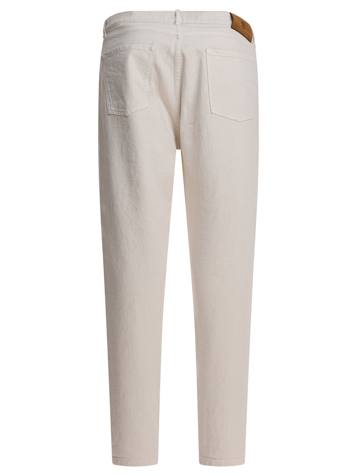 Brunello Cucinelli Five-Pocket Pants Iconic Fit Jeans - White | 82b6044008d89c8b4531e7de23f10210189fbe2a