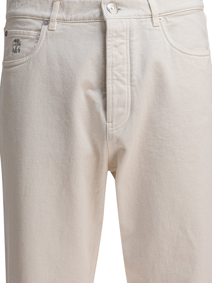 Brunello Cucinelli Five-Pocket Pants Iconic Fit Jeans - White | 9efac53c54d6d7a01a463f69da22561a47a858af