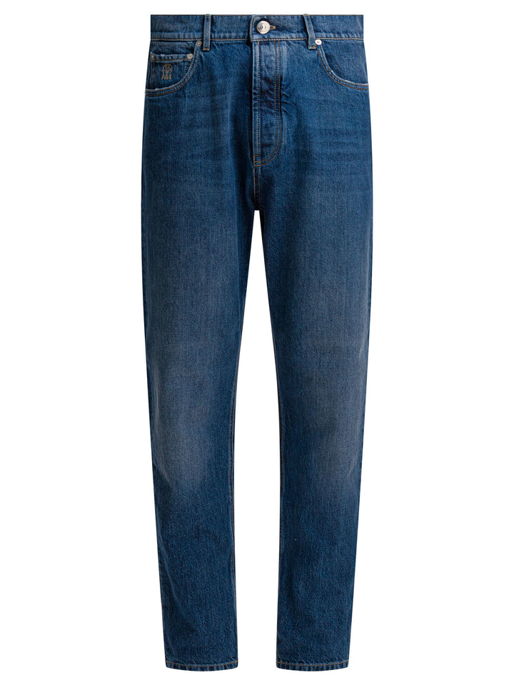 Brunello Cucinelli Five-Pocket Jeans - Blue | 5f097f6dd536e30d190e90ce48836755650adbd5