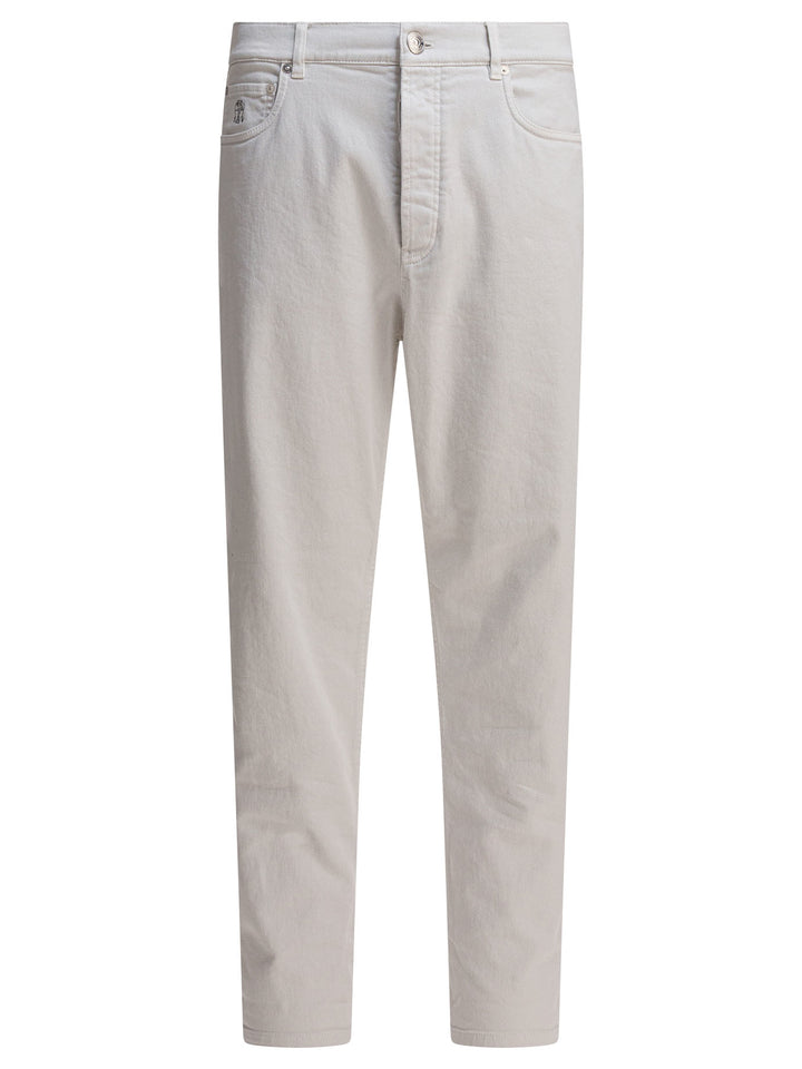 Brunello Cucinelli Straight-Leg Jeans - White | f1abb4f6dc7a447538241339f23fec63a7949761