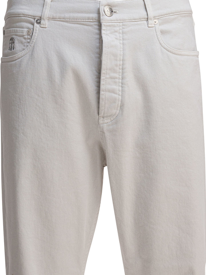 Brunello Cucinelli Straight-Leg Jeans - White | c95261387ec4a6060d09151039badc10c2bc4c17