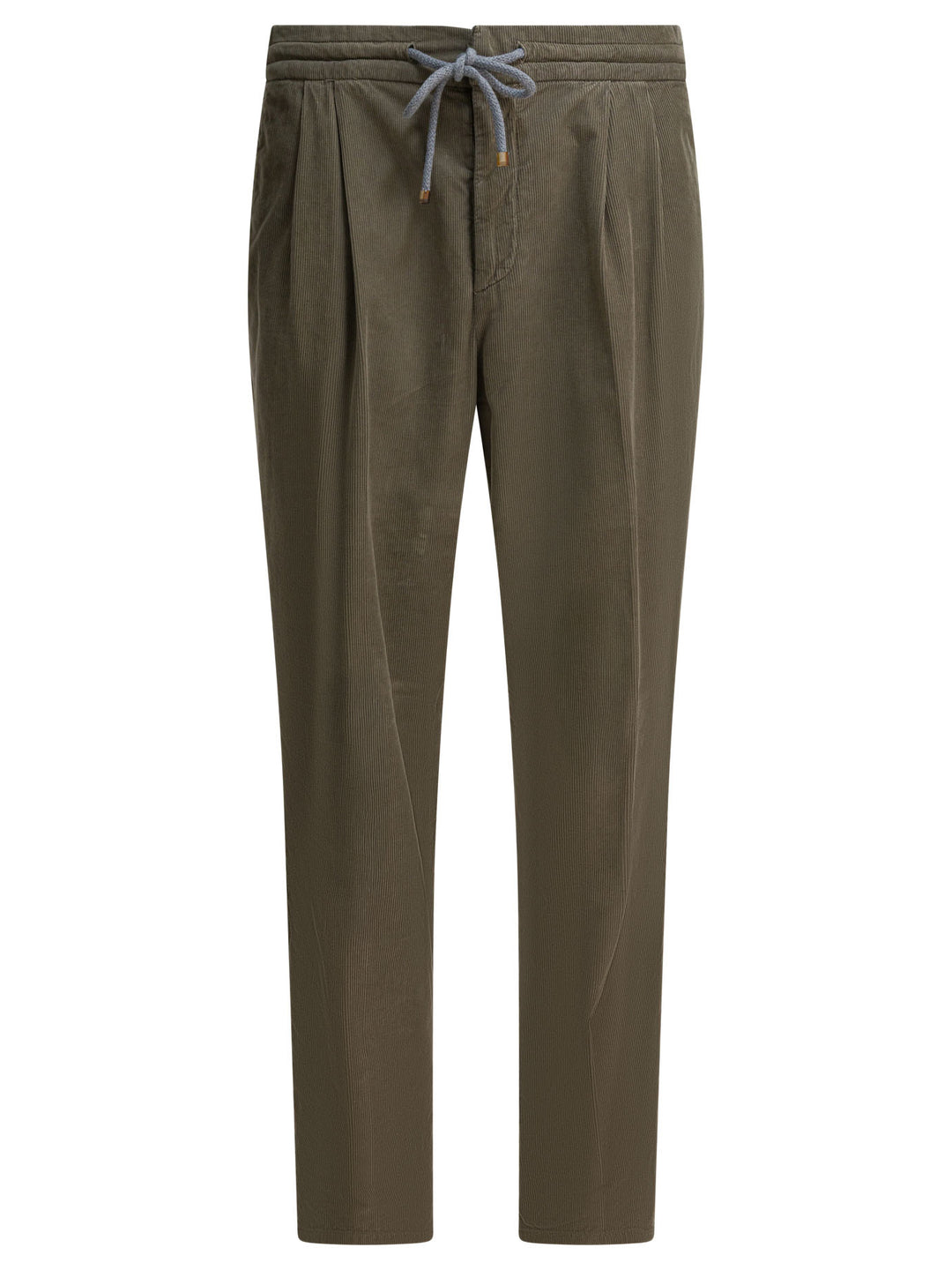 Brunello Cucinelli Leisure Fit Cotton Pants Trousers - Green | ef121486abc4ed2104ff2f536f95e35961dfce37