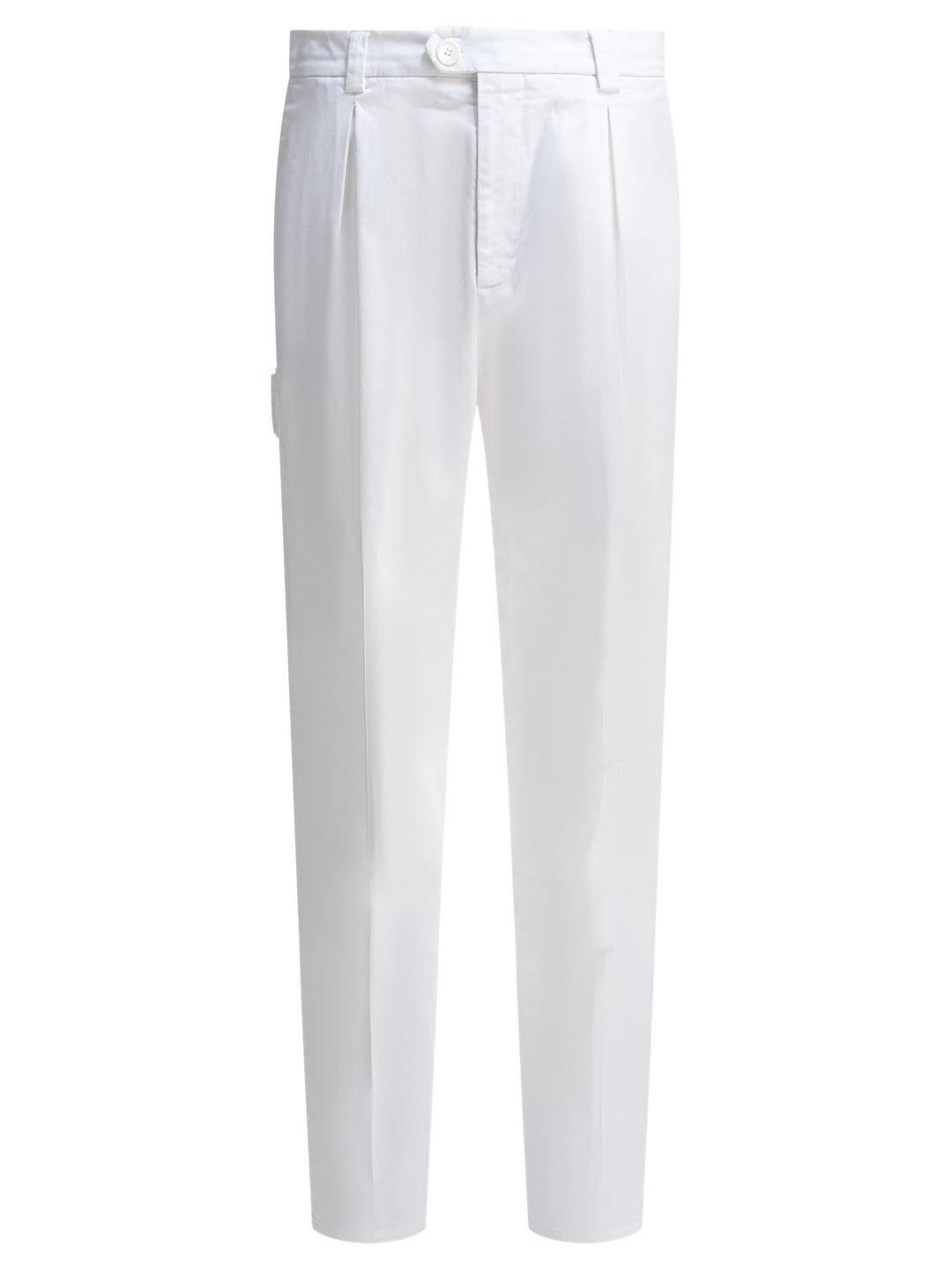 Brunello Cucinelli Cotton Gabardine Pants Trousers - White | 0d40f78ac2c9127da04b585f84ab3430246f6722