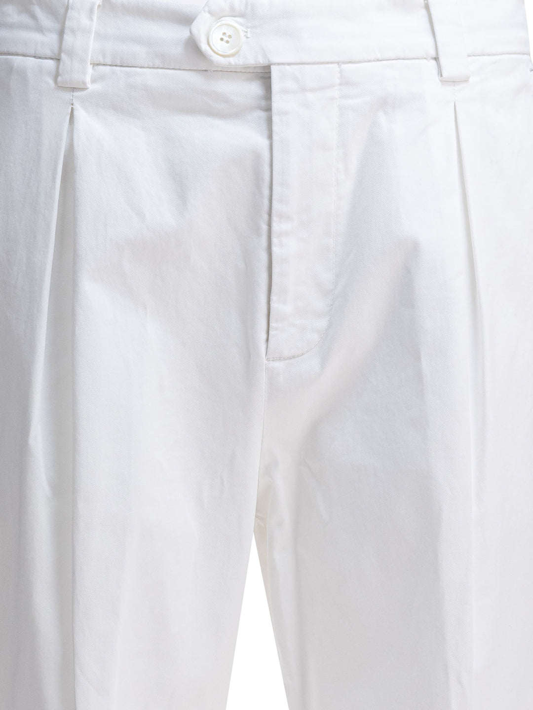 Brunello Cucinelli Cotton Gabardine Pants Trousers - White | 3f4d892ab8a916d9a7c375ff53b536d8e9cbafdb