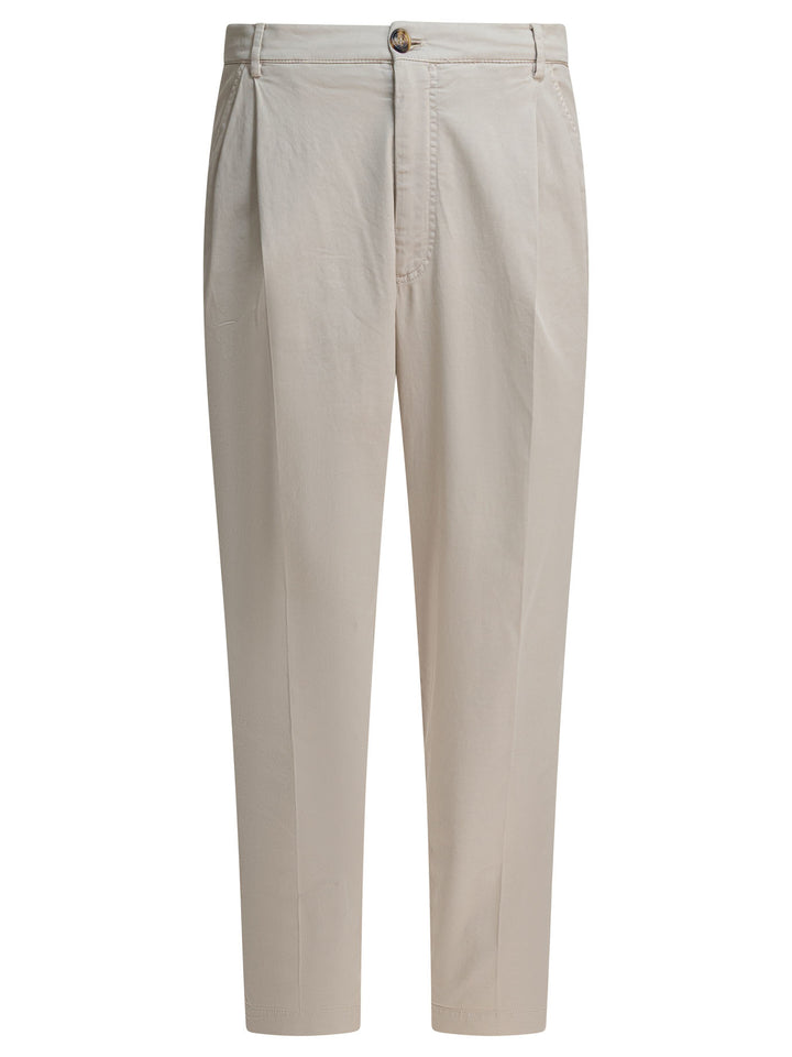 Brunello Cucinelli Cotton Chino Pants Trousers - Beige | e2c9e873fdb16bf372081a41cfd781ed7c31c26c