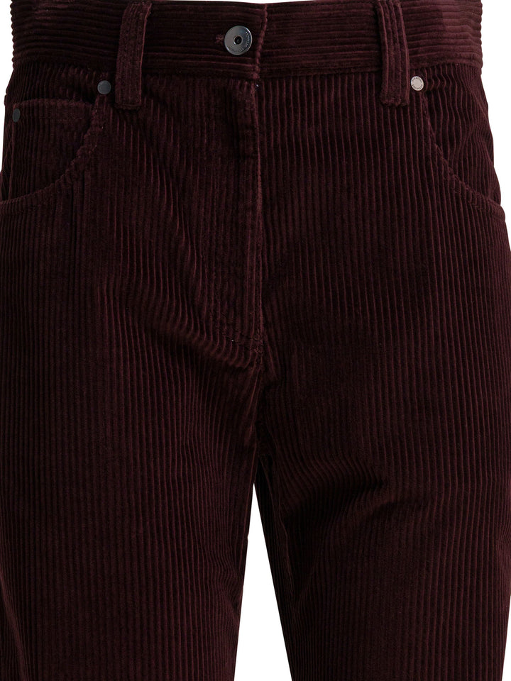 Brunello Cucinelli Five-Pocket Corduroy Pants Trousers - Bordeaux | 90480f56edab9280624bea667c9d5cee3fe38d5e