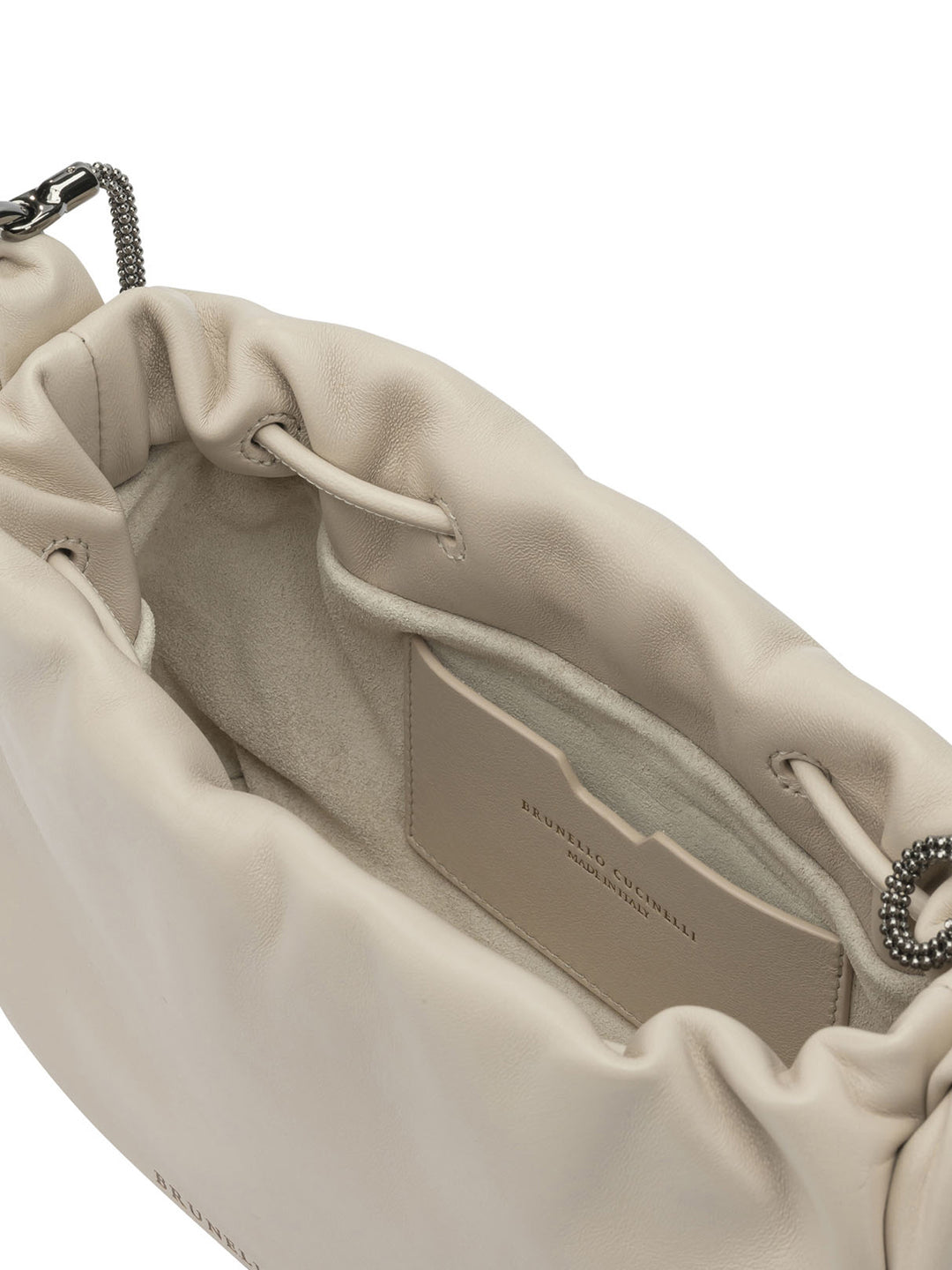 Brunello Cucinelli Bucket Mellow Crossbody Bags - Beige | dd0ebc97a64b2bc222a384ab75bbe55e5c1640e7