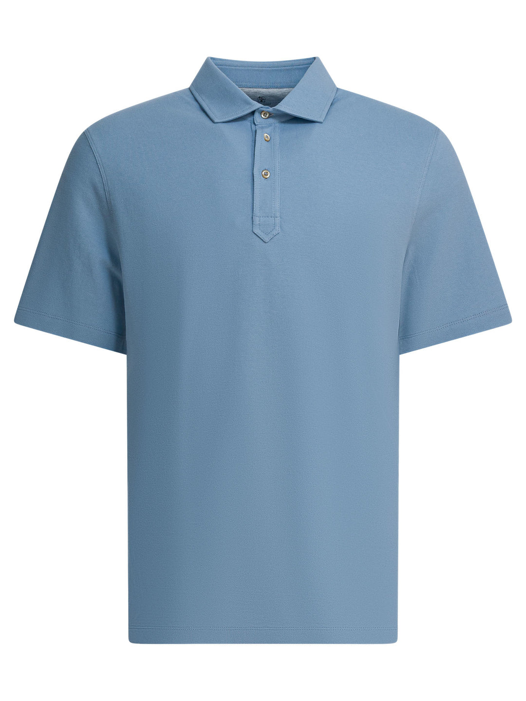 Brunello Cucinelli Cotton Short-Sleeved Polo Shirt Polo shirts - Light blue | 152a4c4c8edffb57d011d72ca2b92d0377c35f68