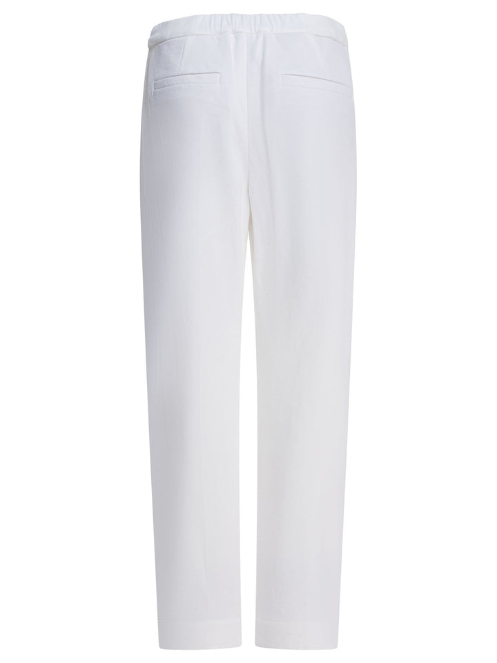 Brunello Cucinelli Baggy Cotton Tailored Pants Trousers - White | 60652f364aee1b73280431344f0889f35d417075