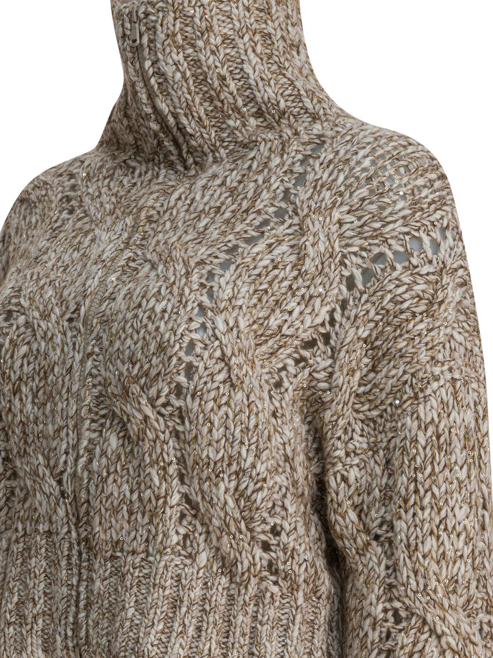 Brunello Cucinelli Dazzling Chiné Knitwear - Beige | 701b062d181293bf64522615077ad892f90cd63f