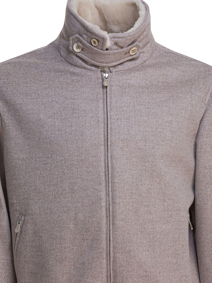 Brunello Cucinelli Cashmere Beave Bomber Jacket Jackets and Coats - Brown | 1803d659c8de8c4b83925d68afed438cfdc79518