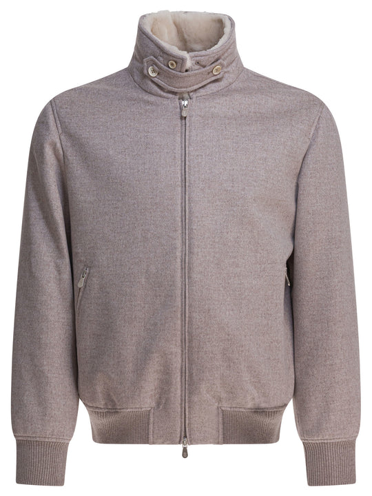 Cashmere Beave Bomber Jacket Jackets And Coats Brown