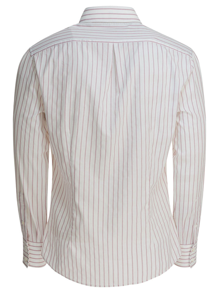 Brunello Cucinelli Cotton Striped Shirt Shirts - White | 8c876eed9329f0bd9ecd10115648ff91665310dd