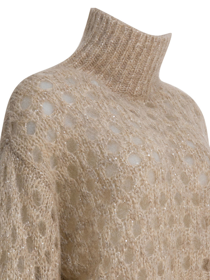 Brunello Cucinelli Dazzling Net Knitwear - Beige | 0d90b6a4053c86edabc3024b2f5ecc6348f80ce4
