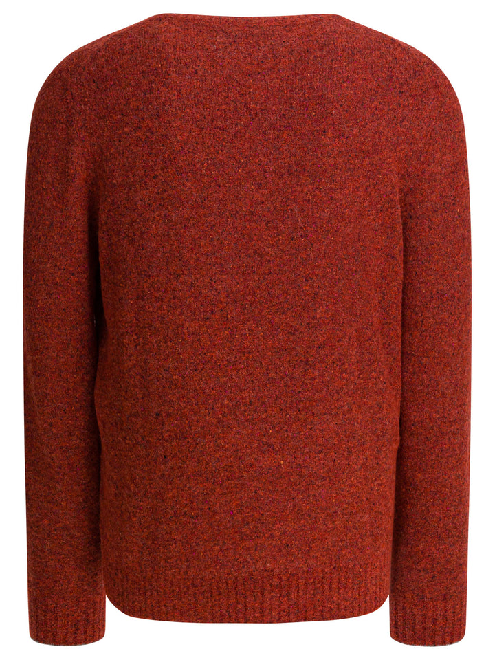 Brunello Cucinelli Wool And Cashmere Crewneck Sweater Knitwear - Red | 25198ce0966e985f6b3bc91f2b0d1c4013594bc3